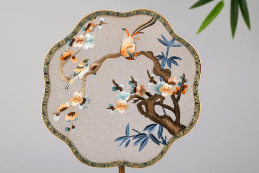 蜀绣双面宫扇-喜上眉梢 商品图3