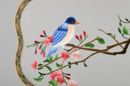 蜀绣双面宫扇-喜鹊登梅图 商品图4