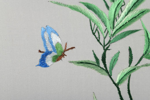 蜀绣双面宫扇-蝶双飞图 商品图5