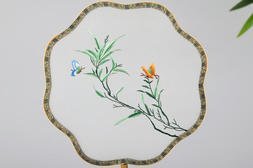 蜀绣双面宫扇-蝶双飞图 商品图3