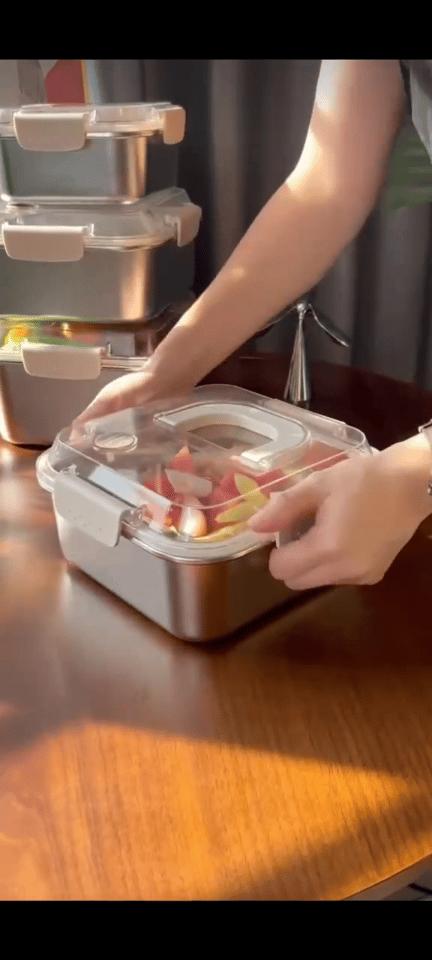 【304不锈钢保鲜饭盒】360°密封不漏汁，可蒸煮、可烤，可进洗碗机，易清洗！ 商品图1