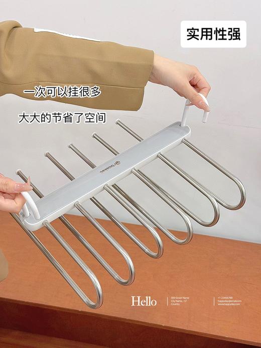 立省8倍空间的多功能裤架.秒变收纳达人👖拯救褶皱裤子.告别狭小衣柜 商品图4
