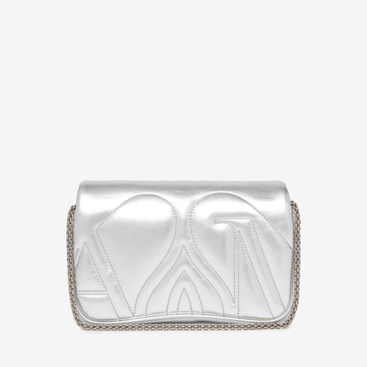 ALEXANDER MCQUEEN 亚历山大.麦昆 女士 Seal 迷你单肩包 银色 777011 1BL0I 1400 商品图2