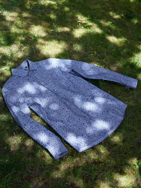 callisto高定靛蓝牛津纺印花衬衫