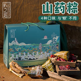 怀之瑶山药粽 100g*8个礼盒装 山药红豆粽+山药八宝粥+山药蜜枣粽+山药花生粽