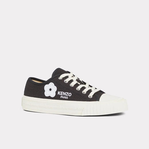 KENZO 高田贤三 男士 Boke 花卉刺绣帆布休闲运动鞋 黑色 FE52 SN015 F72 99 商品图0