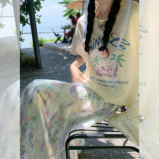 <曾小咸推荐>【艺术系】T恤+半裙 商品图2