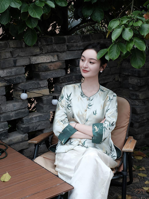 瑕疵|盛唐婧 |真丝宋锦竹之韵上衣[特价品](特殊商品不退不换) 商品图7