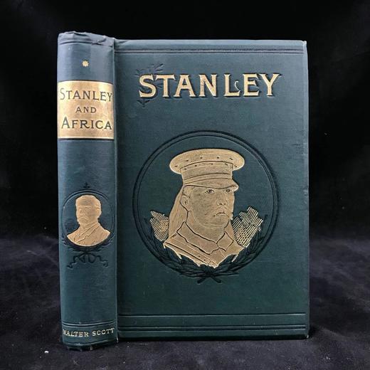 约19世纪后期 斯坦利与非洲 30幅插图 漆布精装32开 商品图0