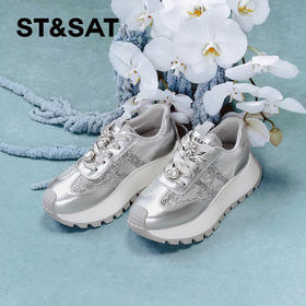 星期六清冷感新中式厚底阿甘鞋SSC11120RA