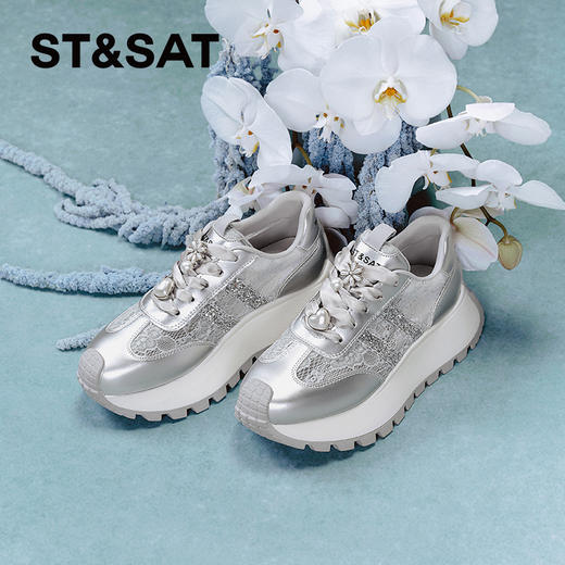 星期六清冷感新中式厚底阿甘鞋SSC11120RA 商品图0