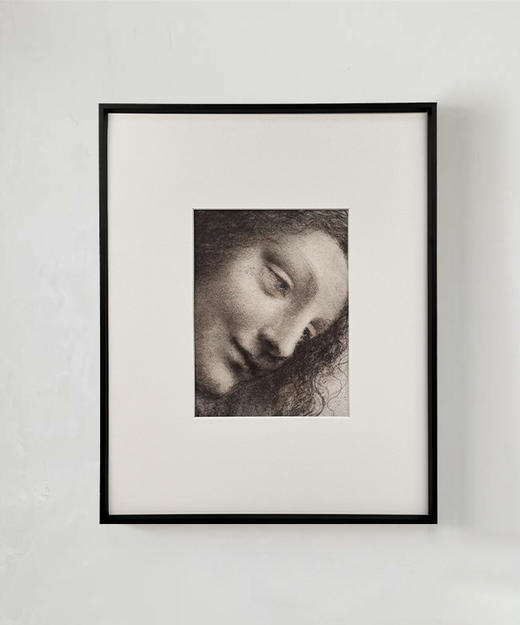 达芬奇《圣母的头部肖像》（带框装裱画） 商品图0