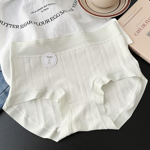 【3条装 A类婴儿棉 舒适感满满~】7A纯棉内裤女少女透气无痕抑菌全棉裆女士内裤大码中腰女三角内裤 商品图6