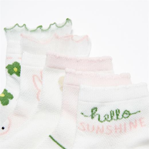 【10双装透气大网眼童袜】24春夏女童棉弹花边脚口可爱休闲袜 商品图4