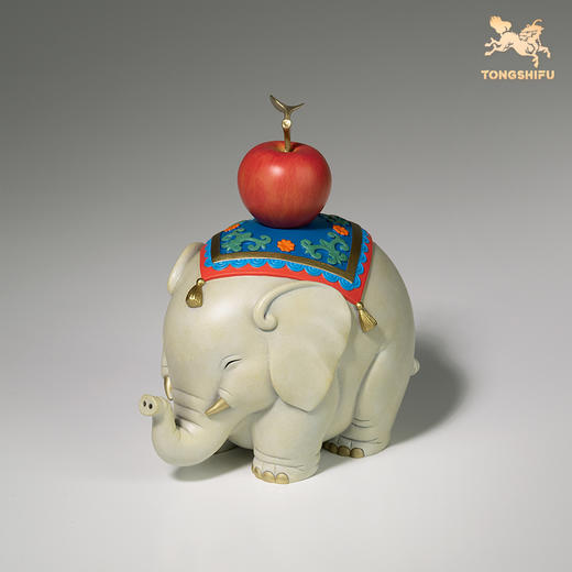 铜师傅 铜摆件《平安吉祥》大象桌面客厅办公桌家居装饰礼品摆件 商品图1