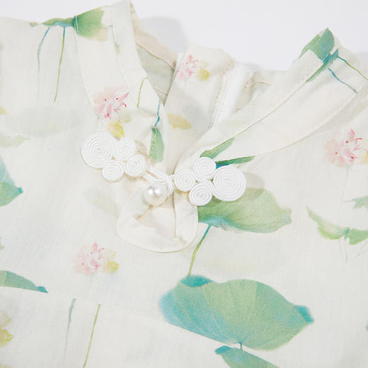 贝贝怡女童连衣裙2024新款夏装新中式国风旗袍洋气公主裙子夏季 商品图12