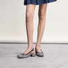 谜底时装鞋女2024春季新款复古文艺条纹包头凉鞋高跟鞋241MX0412 商品缩略图1