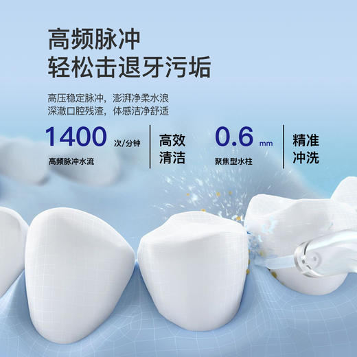 【全新升级款】塞尔兰斯便携式智能冲牙器SLS-Q1 口袋便携水牙线 4种洁牙模式切换 IPX7级防水 可拆卸易清洗 160ML大容量水箱 商品图6