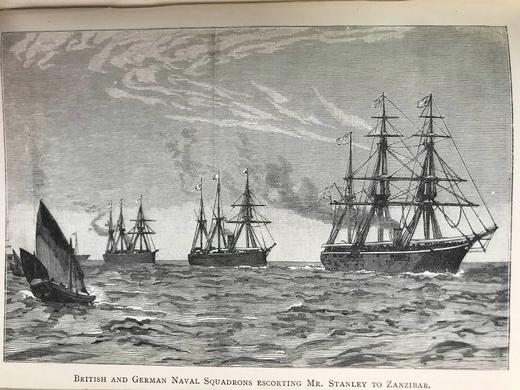 约19世纪后期 斯坦利与非洲 30幅插图 漆布精装32开 商品图12