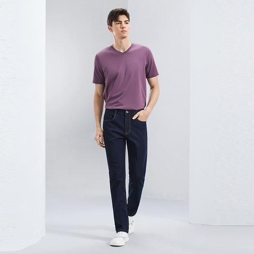 【瞬间凉感】柒牌裤子牛仔裤男2024夏季新款含薄荷纤维直筒长裤子	126H71210 商品图3