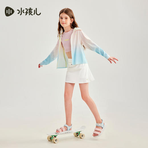 水孩儿童装夏季新款儿童防晒凉感外套女童轻薄柔软皮肤衣时尚渐变上衣 商品图5