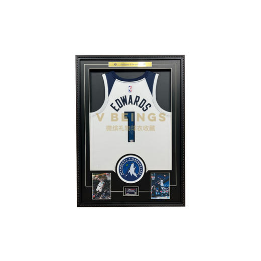 收藏系列 爱德华兹 1号白色 亲笔签名球衣 商品图0