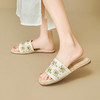 西遇外穿凉拖鞋女新款夏季水钻牛仔渔夫鞋平底露趾一字拖鞋V1947187 商品缩略图3