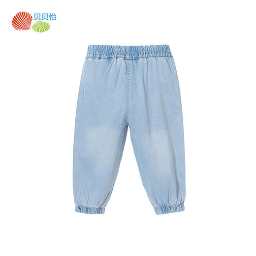 贝贝怡儿童2024新款夏季薄款大童夏装夏款休闲牛仔裤子 商品图5