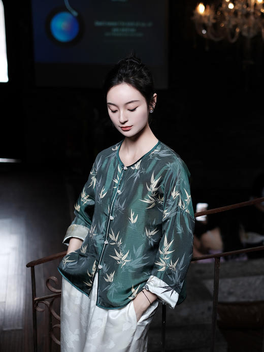 瑕疵|盛唐婧 |真丝宋锦竹之韵上衣[特价品](特殊商品不退不换) 商品图10