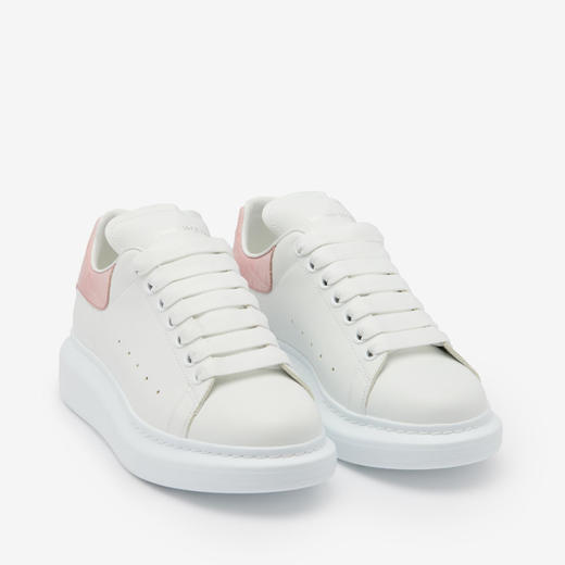 ALEXANDER MCQUEEN 亚历山大.麦昆 女士粉色尾阔型休闲运动鞋 白色 718233 WIEE6 8742 商品图1