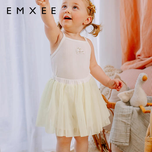 【宝宝服饰】嫚熙棉莫提花婴童套装女童吊带纱纱裙夏季透气儿童家居服 商品图0