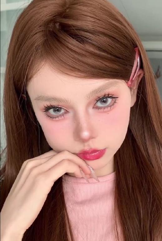 mimipark 半年抛 透光白桃&叙夏晚梦&樱落冰川 渐变 粉灰/粉紫/粉蓝 14.5mm 两片装  商品图4