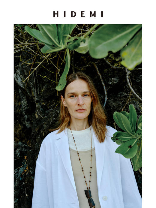 HIDEMI 度假系列水洗亚麻极简廓形口袋设计感宽松西装 商品图4