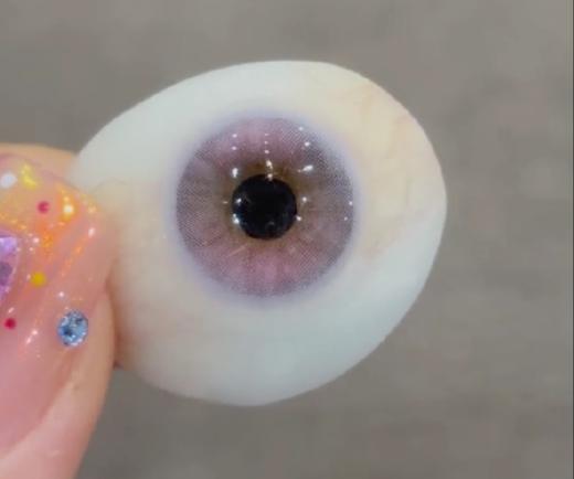 mimipark 半年抛 透光白桃&叙夏晚梦&樱落冰川 渐变 粉灰/粉紫/粉蓝 14.5mm 两片装  商品图6