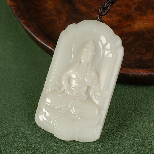 玉雕净瓶观音牌挂饰 商品图3