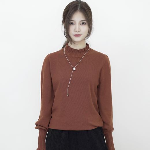 两三事新款纯色套头毛针织衫半高领针织-S24CZZ034 商品图1