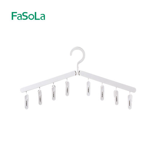FaSoLa便携折叠晾晒架多功能出差旅行家用挂衣无痕防滑衣架带夹子 商品图5