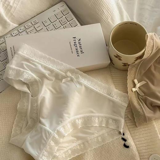 【3条装！屁屁面膜裤】春夏色冰丝无痕内裤女生中腰纯欲性感蕾丝少女内裤 商品图1