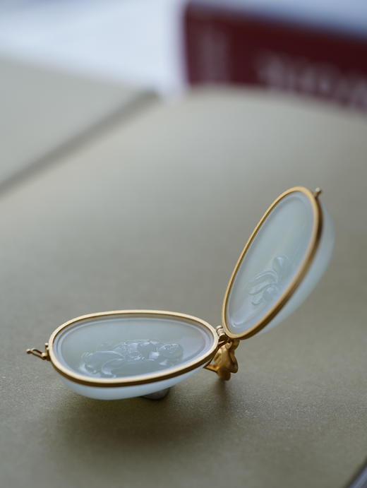 福田在心 · 和田白玉香盒【 嘉石283】 商品图7