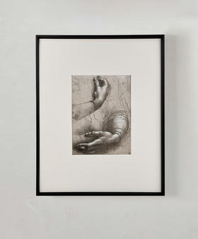 达芬奇《手部素描》（带框装裱画）