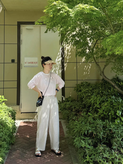 天丝亚麻-高腰垂感夏日凉爽花苞直筒裤【包邮+三天无理由tui换】 商品图6