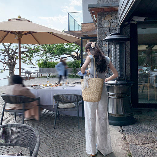 <曾小咸推荐>【夏日苏打】蕾丝刺绣裤子 商品图4