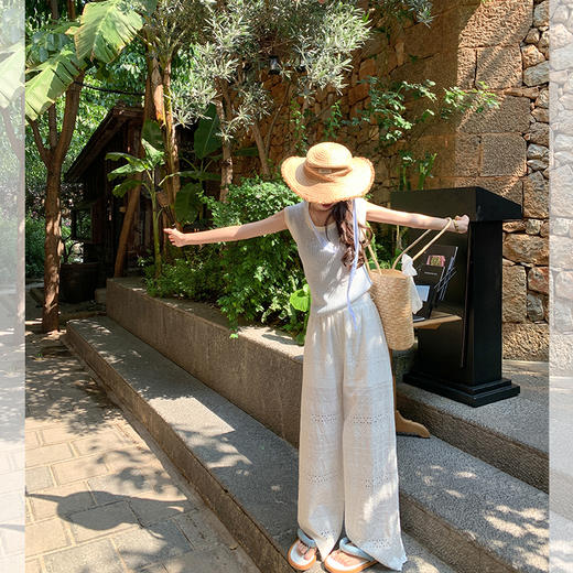 <曾小咸推荐>【夏日苏打】蕾丝刺绣裤子 商品图2