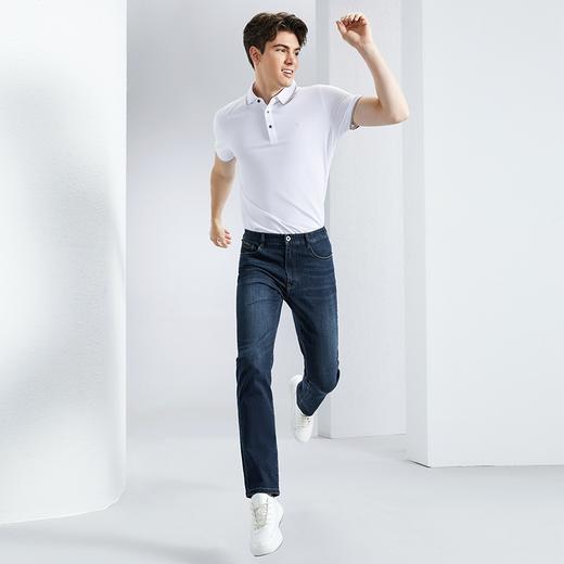 【含莱赛尔】柒牌男装牛仔裤男2024春夏新款休闲百搭水洗直筒长裤	126H72460 商品图3