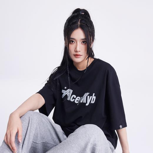 ACEYKYB黄子韬多巴胺简约字母短袖男女2025夏新款潮流百搭休闲T恤 商品图0