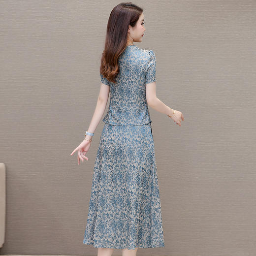 中国风纯色，中长款连衣裙QYM-KED-H1862-Y 商品图2