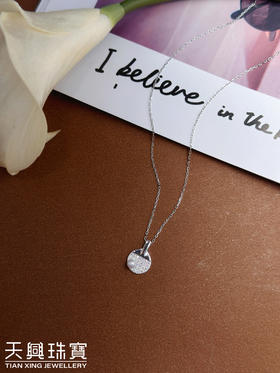 乒乓球拍925银项链