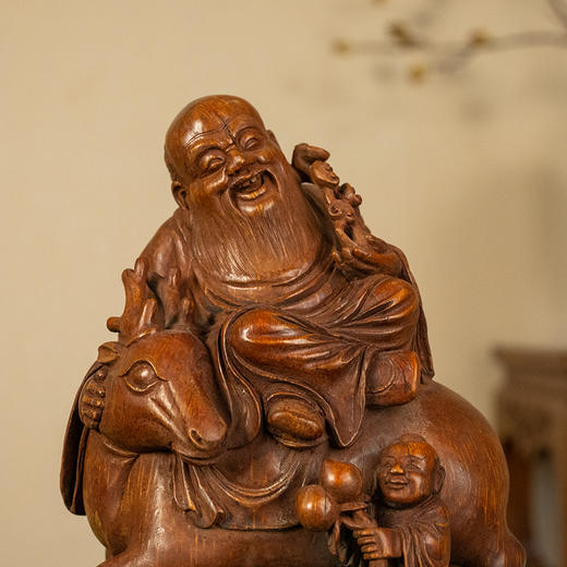 清 竹雕童子献寿摆件 商品图2