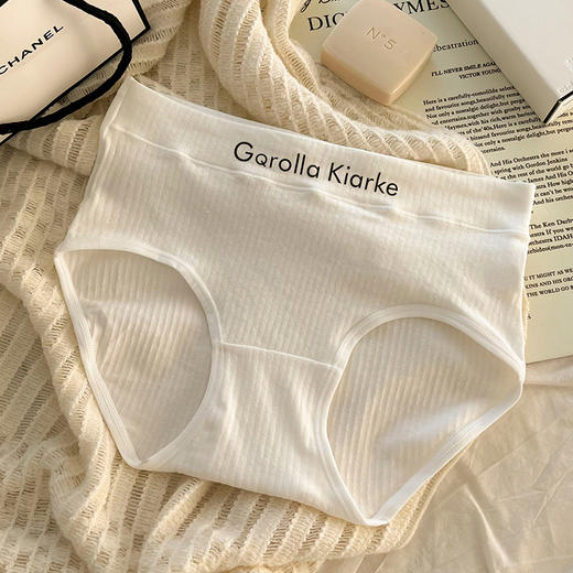 【4条装 软糯舒适 少女心爆棚~】纯棉内裤女夏季薄款无痕中腰提臀透气桑蚕丝5A抗菌大码女士三角裤 商品图9