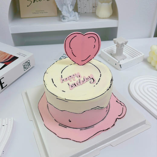小心心二次元蛋糕（奶油戚风蛋糕） 商品图4